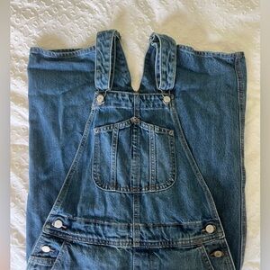 Slouchy straight medium – wash non-stretch jean workwear overalls for women